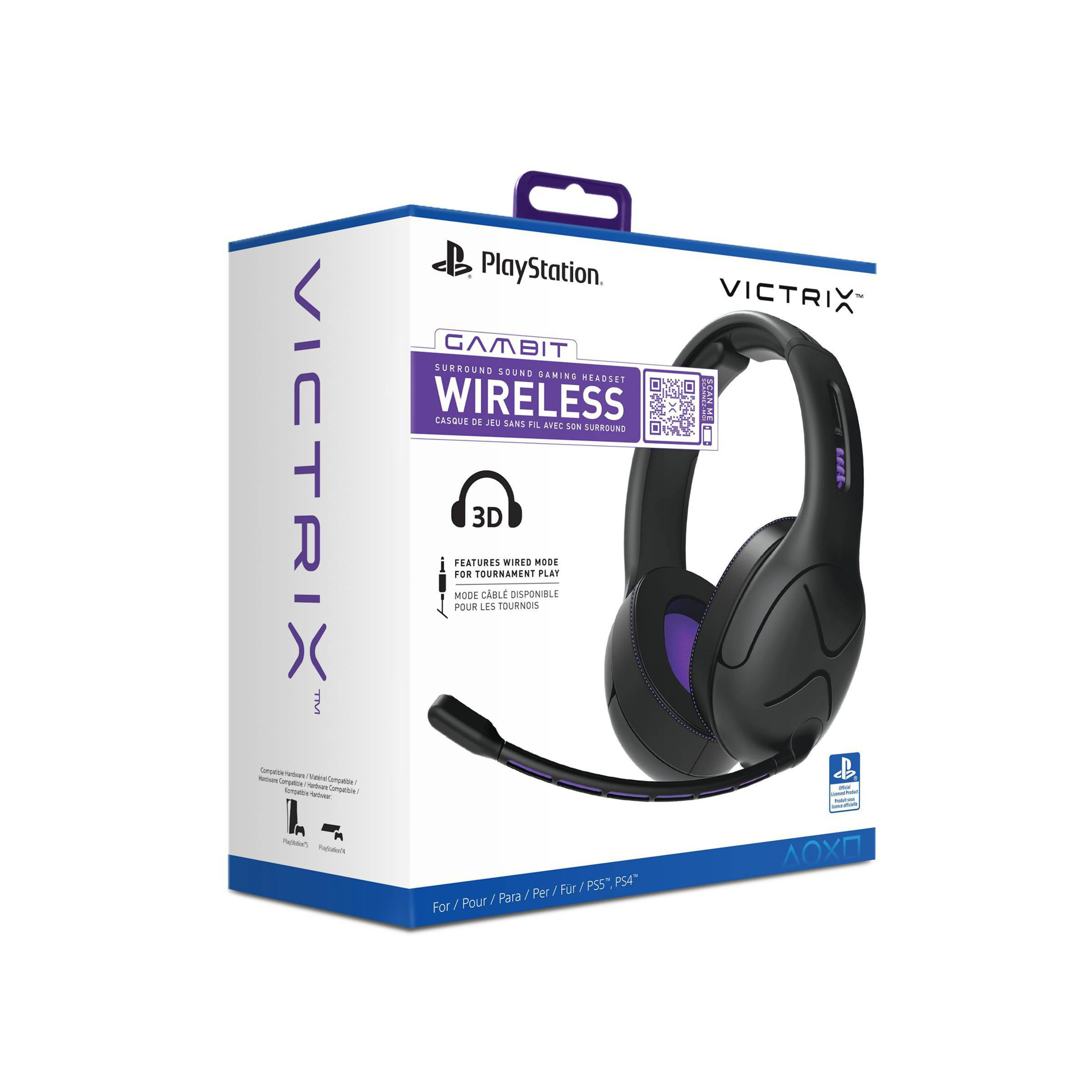 Victrix - Casque de jeu sans fil Gambit pour PS5 et PS4