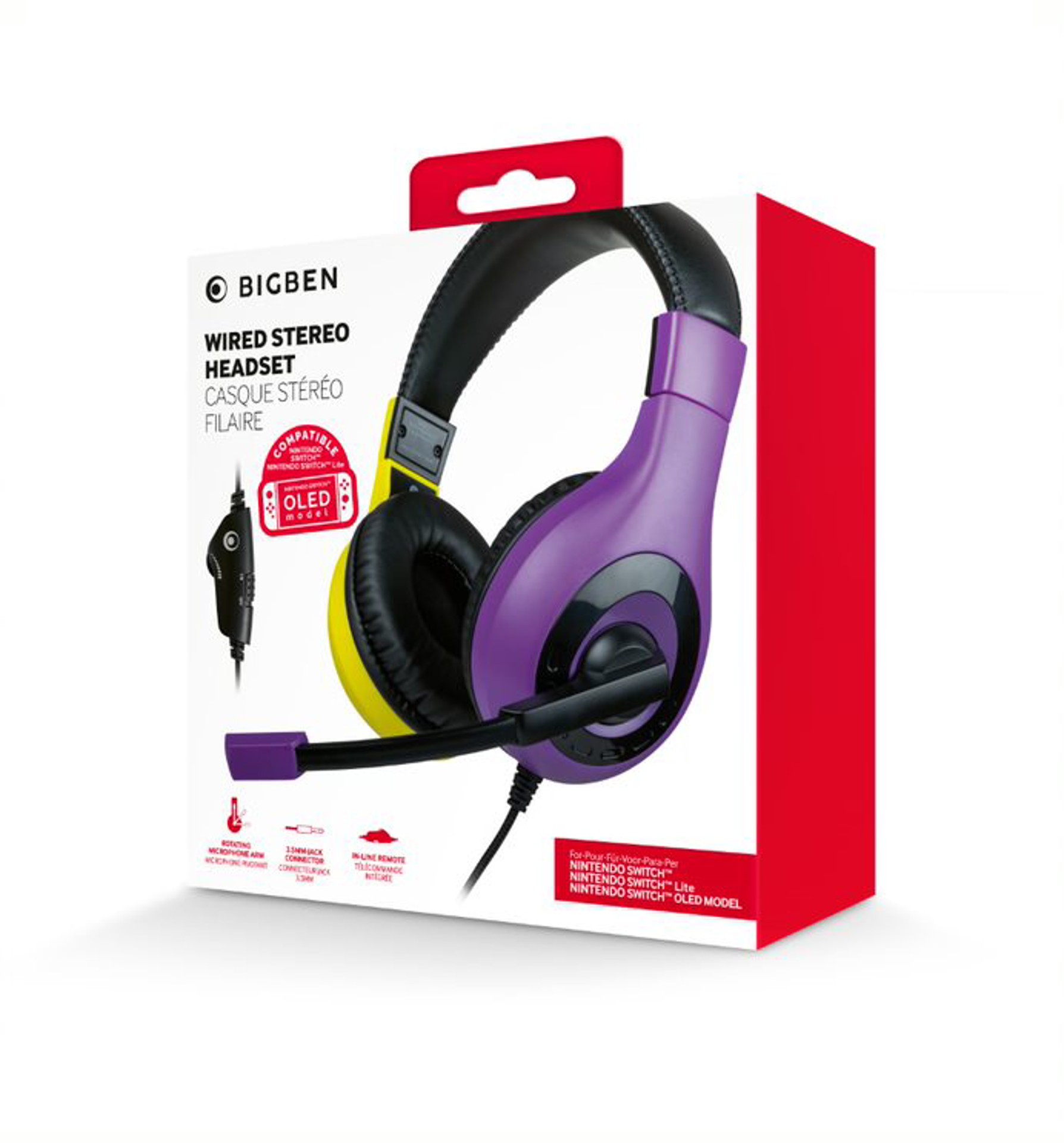 Switch Stereo Gaming Headset V1 - Violet et Jaune