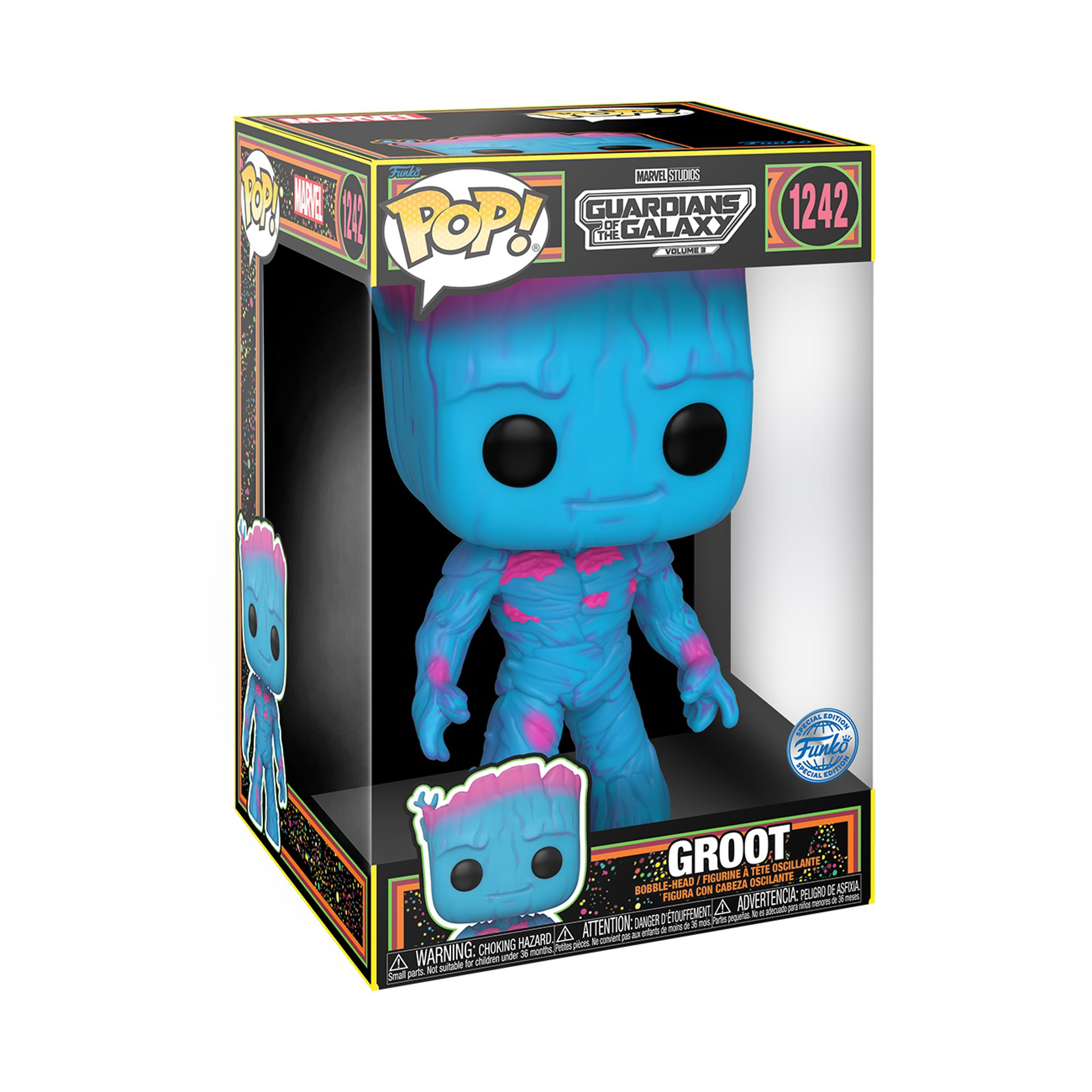 Funko Pop! Jumbo: Guardians of the Galaxy 3 - Groot (Blacklight) 10" Super Sized Pop!