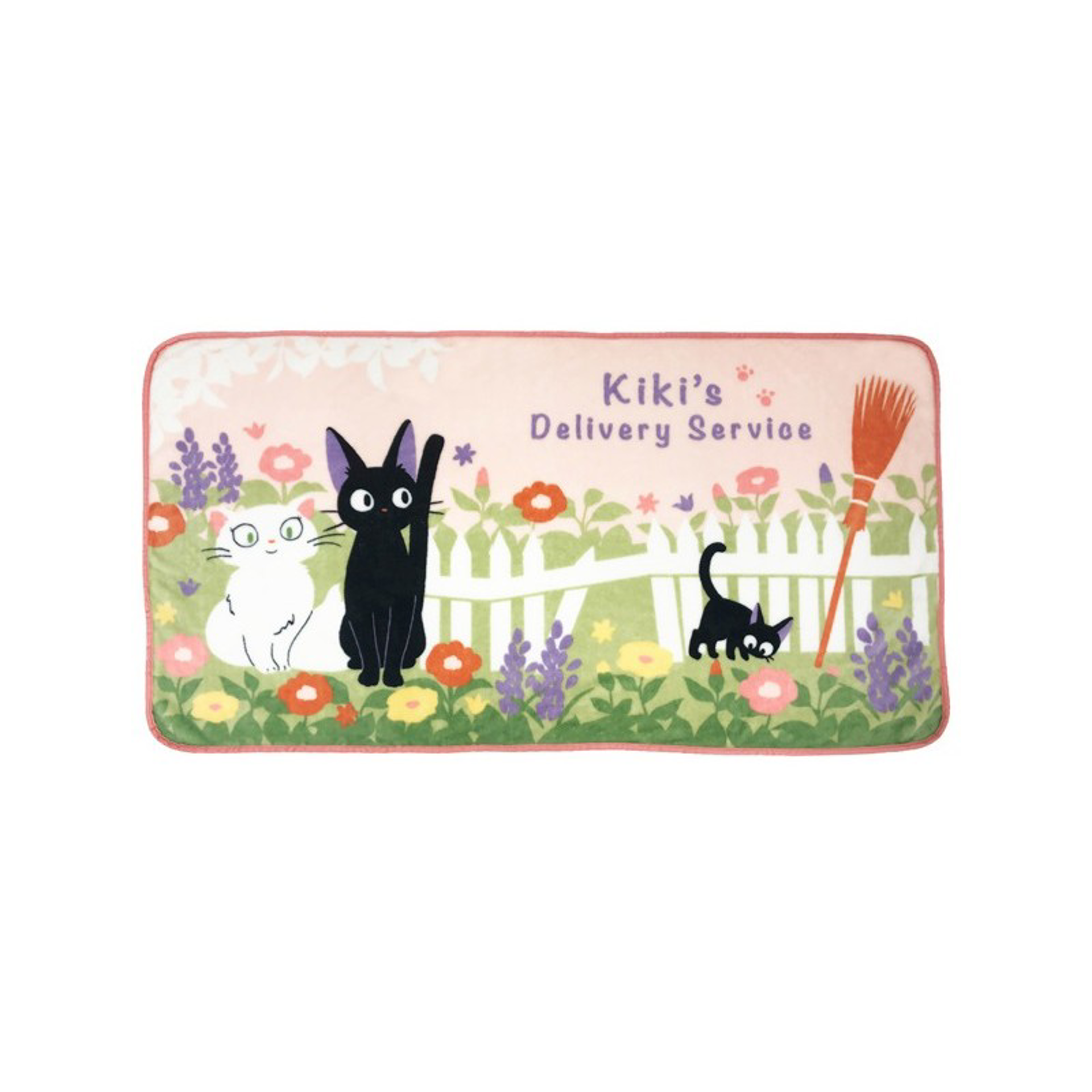 Ghibli - Kiki la petite sorcière - Plaid Jiji et Lily au jardin 80x150cm