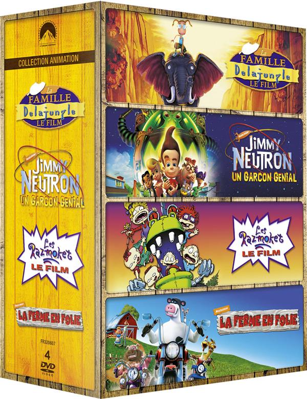 Paramount Collection Animation: La famille Delajungle, le film + Jimmy Neutron, un garçon génial + Les Razmoket, le film + La ferme en folie [DVD]