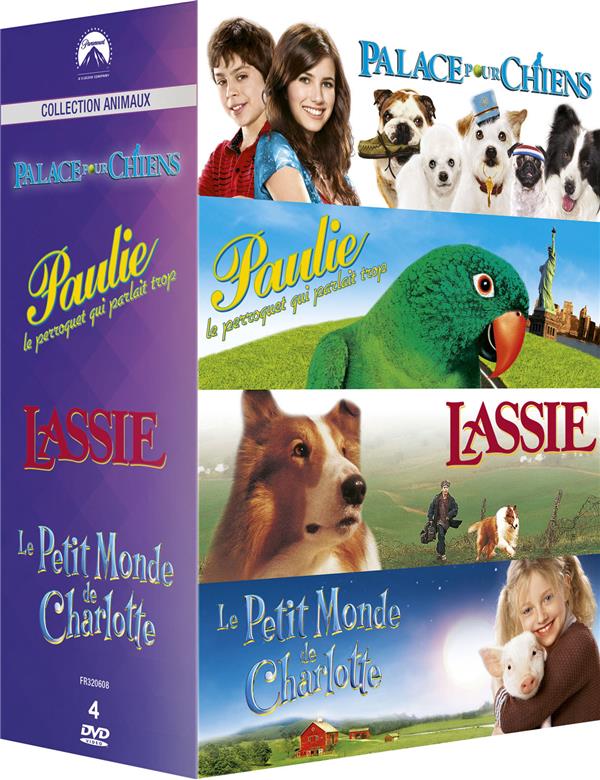 Paramount Collection Animaux: Palace pour chiens + Paulie le perroquet qui parlait trop + Lassie + Le petit monde de Charlotte [DVD]