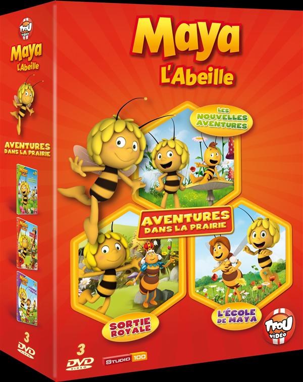 Coffret Maya L'abeille Aventures Dans La Prairie: Les Nouvelles Aventures  Sortie Royale  L'école De Maya [DVD]