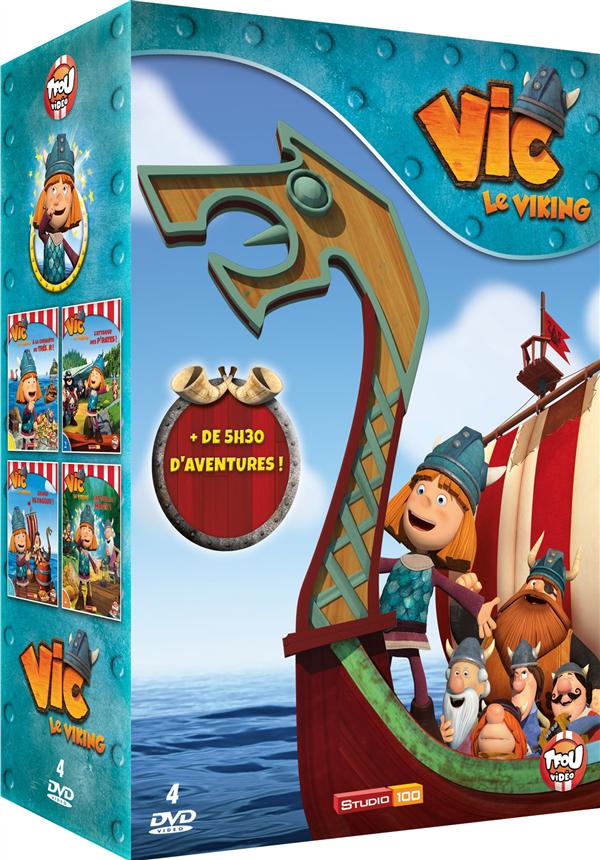 Coffret Vic Le Viking : à La Conquête Du Trésor  A L'attaque Des Pirates  Grand Voyageur  Cap Sur La Magie [DVD]