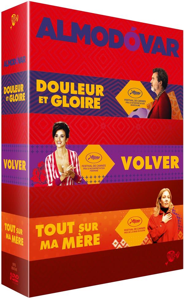 3 films de Pedro Almodóvar : Douleur et gloire + Tout sur ma mère + Volver [DVD]