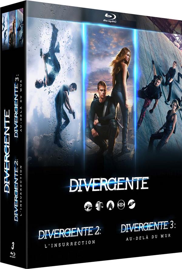 Divergente - Coffret : Cinq destins, un seul choix + L'insurrection + Au-delà du mur [Blu-ray]