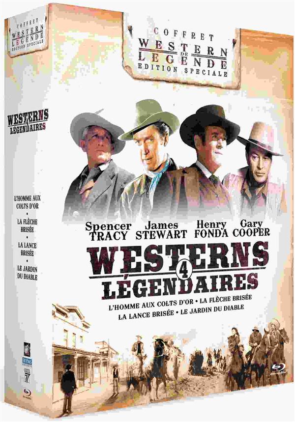 4 Westerns légendaires : L'homme aux Colts d'or + La flèche brisée + La lance brisée + Le jardin du diable [Blu-ray]