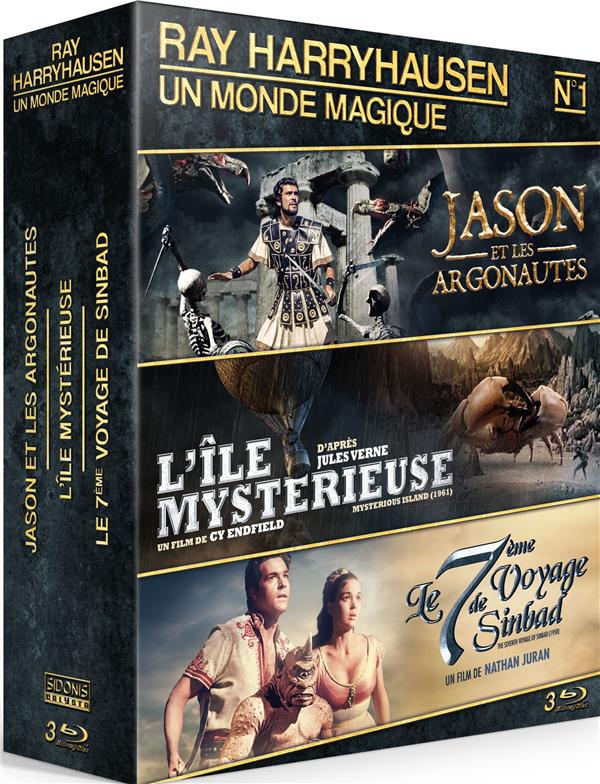 Ray Harryhausen - Coffret n° 1 : Jason et les Argonautes + L'Île Mystérieuse + Le 7ème Voyage de Sinbad [Blu-ray]