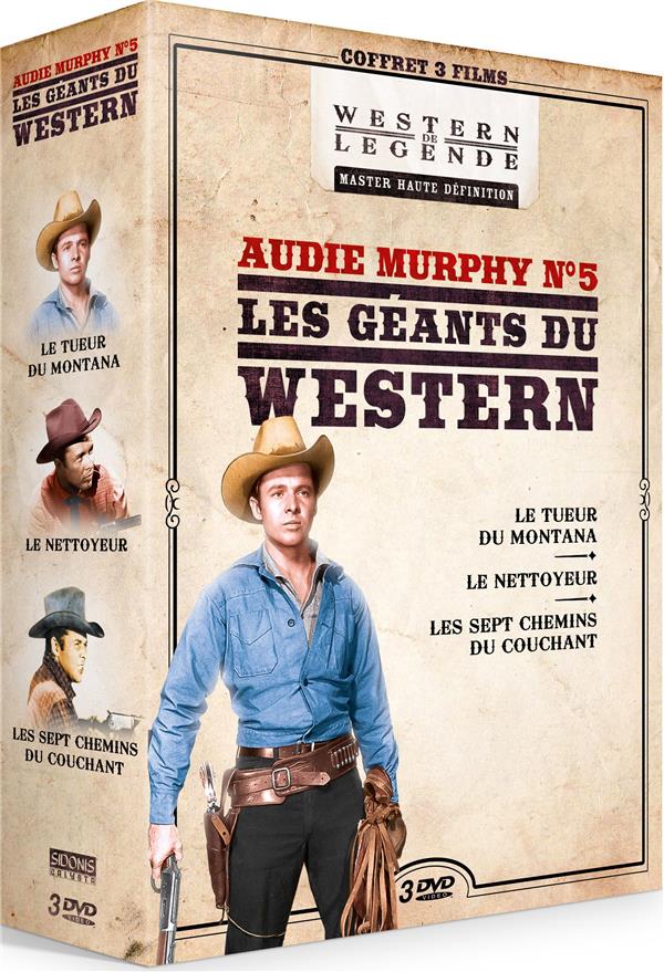 Audie Murphy n° 5 - Les Géants du Western : Le tueur du Montana + Le nettoyeur + Les sept chemins du couchant [DVD]