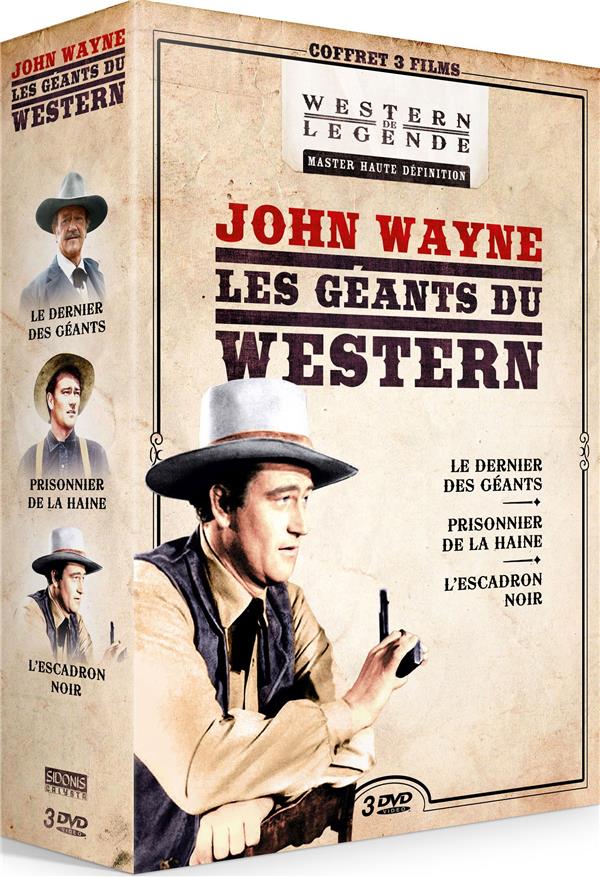 John Wayne - Les Géants du Western : Le Dernier des géants + Prisonnier de la haine + L'Escadron noir [DVD]