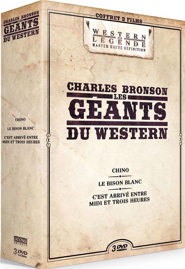 Coffret Charles Bronson 3 Films : Chino  C'est Arrivé Entre Midi Et Trois Heures  Le Bison Blanc [DVD]