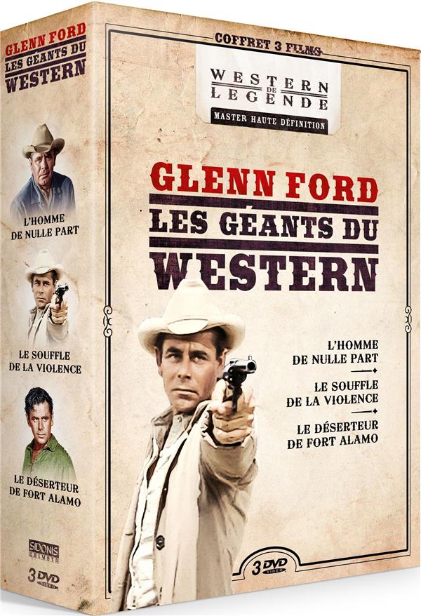 Glenn Ford - Les Géants du Western : L'Homme de nulle part + Le Souffle de la violence + Le Déserteur de Fort Alamo [DVD]