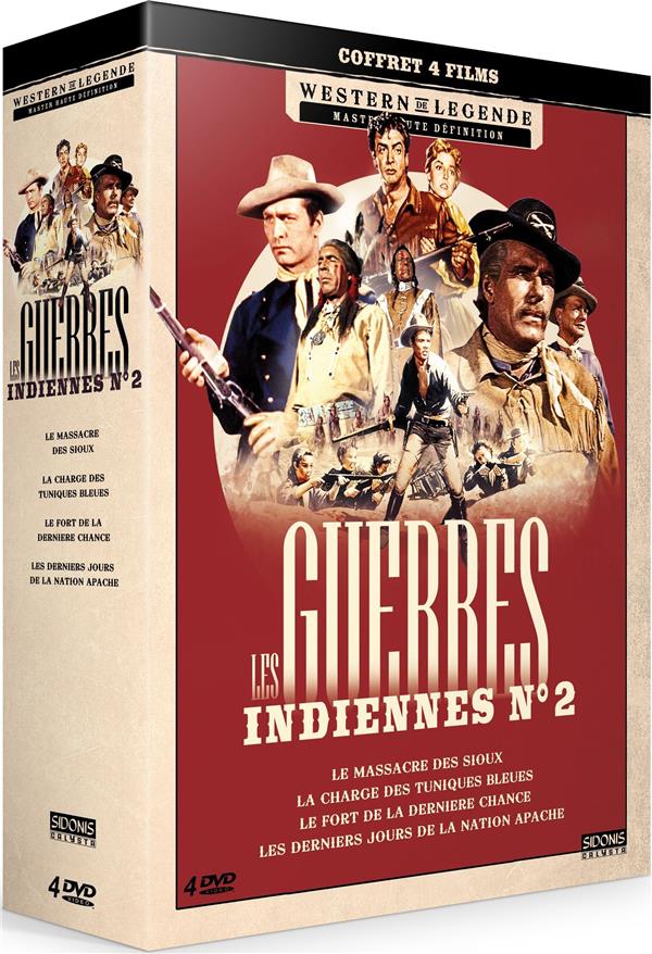 Les Guerres indiennes n°2 - Coffret : Le Massacre des Sioux +  La Charge des tuniques bleues +  Le Fort de la dernière chance + Les Derniers jours de la nation apache [DVD]