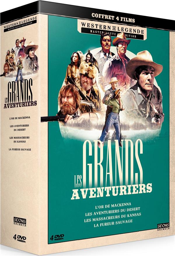 Les Grands Aventuriers - Coffret : L'Or de McKenna + Les Aventuriers du désert + La Fureur sauvage + Les Massacreurs du Kansas [DVD]