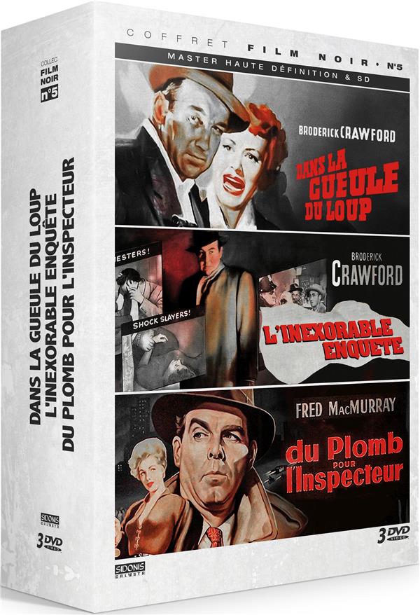 Coffret Films Noirs N°5 : Dans la gueule du loup + L'Inéxorable enquête + Du plomb pour l'inspecteur [DVD]