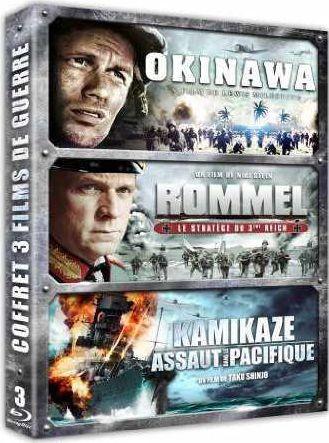 Coffret 3 films de guerre - Okinawa + Rommel, le stratège du 3ème Reich + Kamikaze - assaut dans le Pacifique [Blu-ray]