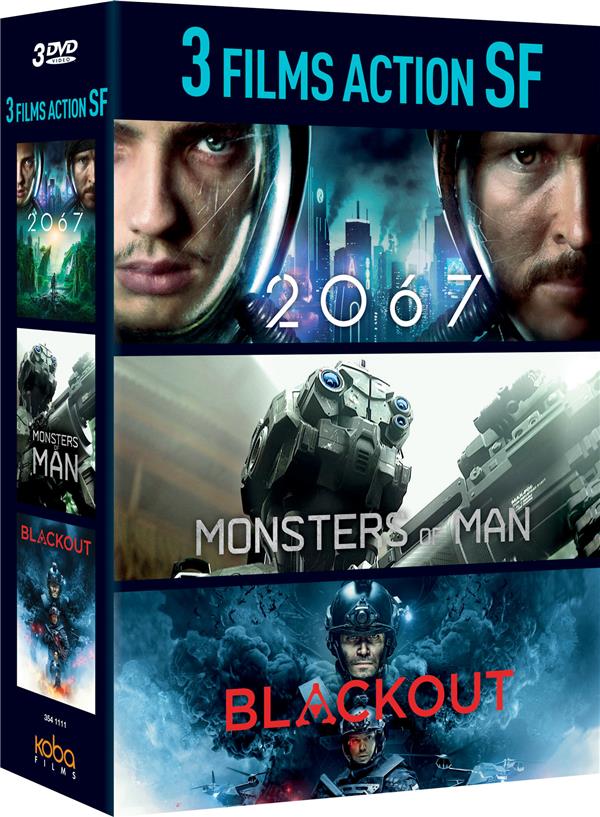 3 films action SF : 2067 + Monsters of Man + Blackout [DVD]