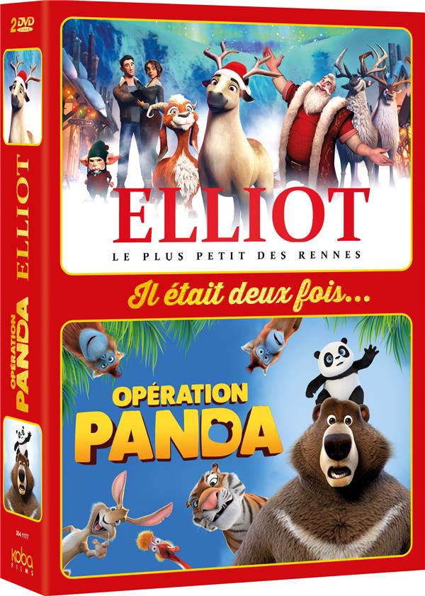 Il était deux fois... - Coffret : Opération Panda + Elliott, le plus petit des rennes [DVD]