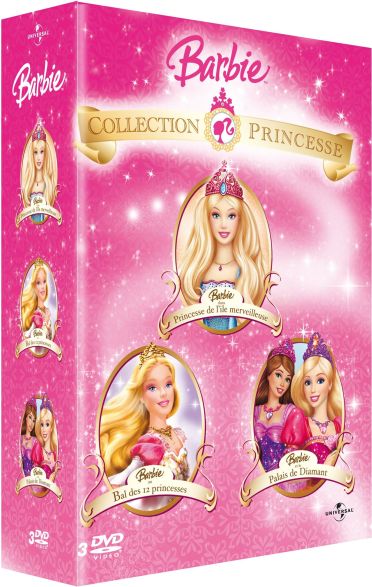 Coffret Barbie : Barbie Princesse De L'île Merveilleuse  Barbie Au Bal Des 12 Princesses  Barbie Et Le Palais De Diama [DVD]