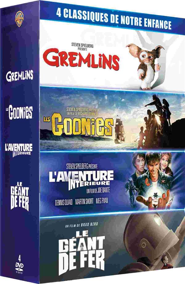 4 classiques de notre enfance - Coffret : Gremlins + Les Goonies + L'Aventure intérieure + Le Géant de fer [DVD]