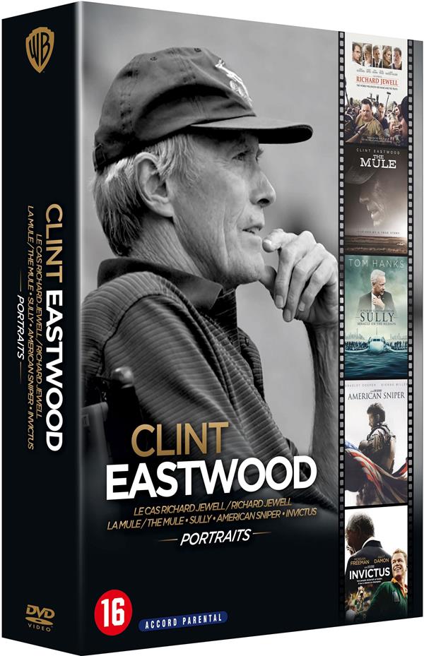 Clint Eastwood - Portraits - 5 films collection : Le Cas Richard Jewell + La Mule + Sully + American Sniper + Invictus [DVD]