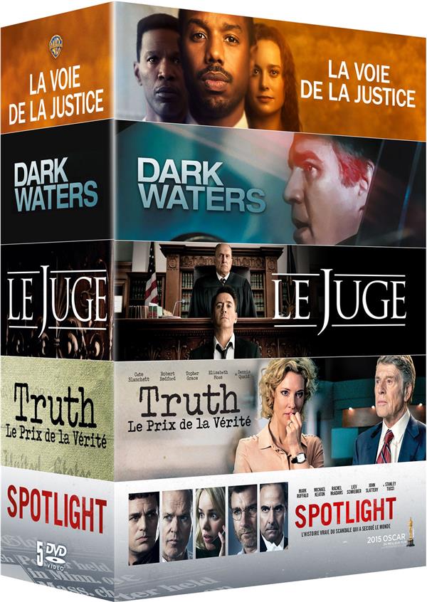 Coffret 5 films : La Voie de la justice + Le Juge + Truth + Spotlight + Dark Waters [DVD]