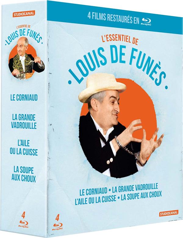 L'Essentiel de Louis de Funès: Le corniaud + La grande vadrouille + L'aile ou la cuisse + La soupe aux choux [Blu-ray]