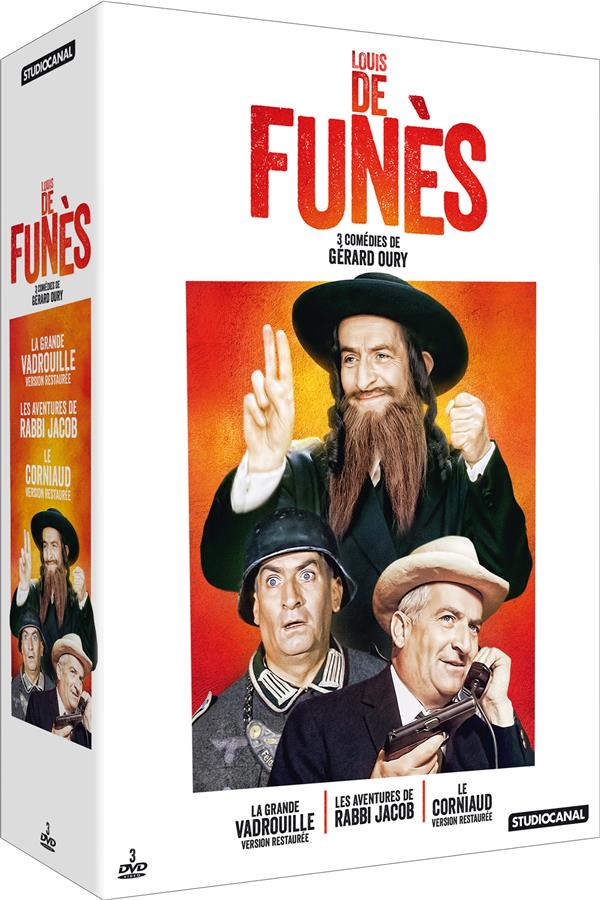 Louis de Funès, 3 comédies de Gérard Oury: La grande vadrouille + Les aventures de Rabbi Jacob + Le corniaud [DVD]