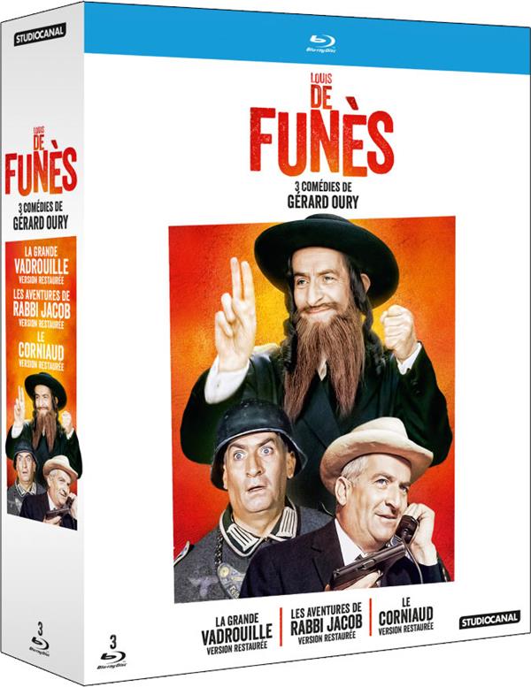 Louis de Funès, 3 comédies de Gérard Oury: La grande vadrouille + Les aventures de Rabbi Jacob + Le corniaud [Blu-ray]