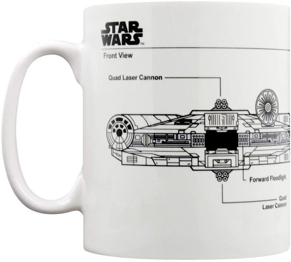 Star Wars - Millennium Falcon Sketch Coffee Mug 315ml - flash vidéo