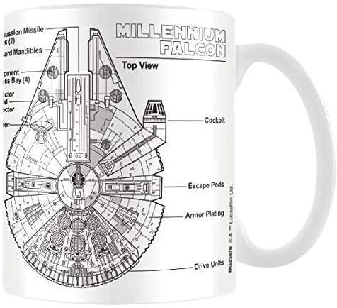 Star Wars - Millennium Falcon Sketch Coffee Mug 315ml - flash vidéo