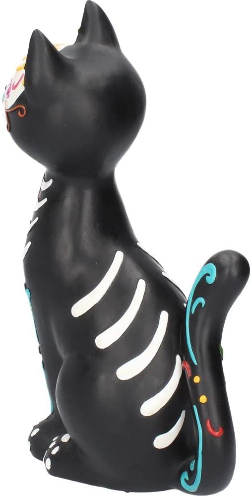 Sugar Kitty - Figurine d'ornement de chat du Jour des Morts 26cm