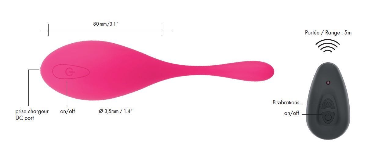 Oeuf Vibrant Télécommandé Secret Vibe 2 Dorcel [Sextoys]