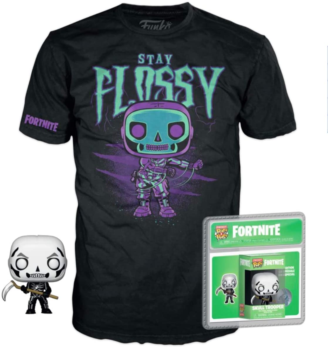 Funko Pocket Pop! & T-Shirt Fortnite Skull Trooper - Size XL ENG Merchandising