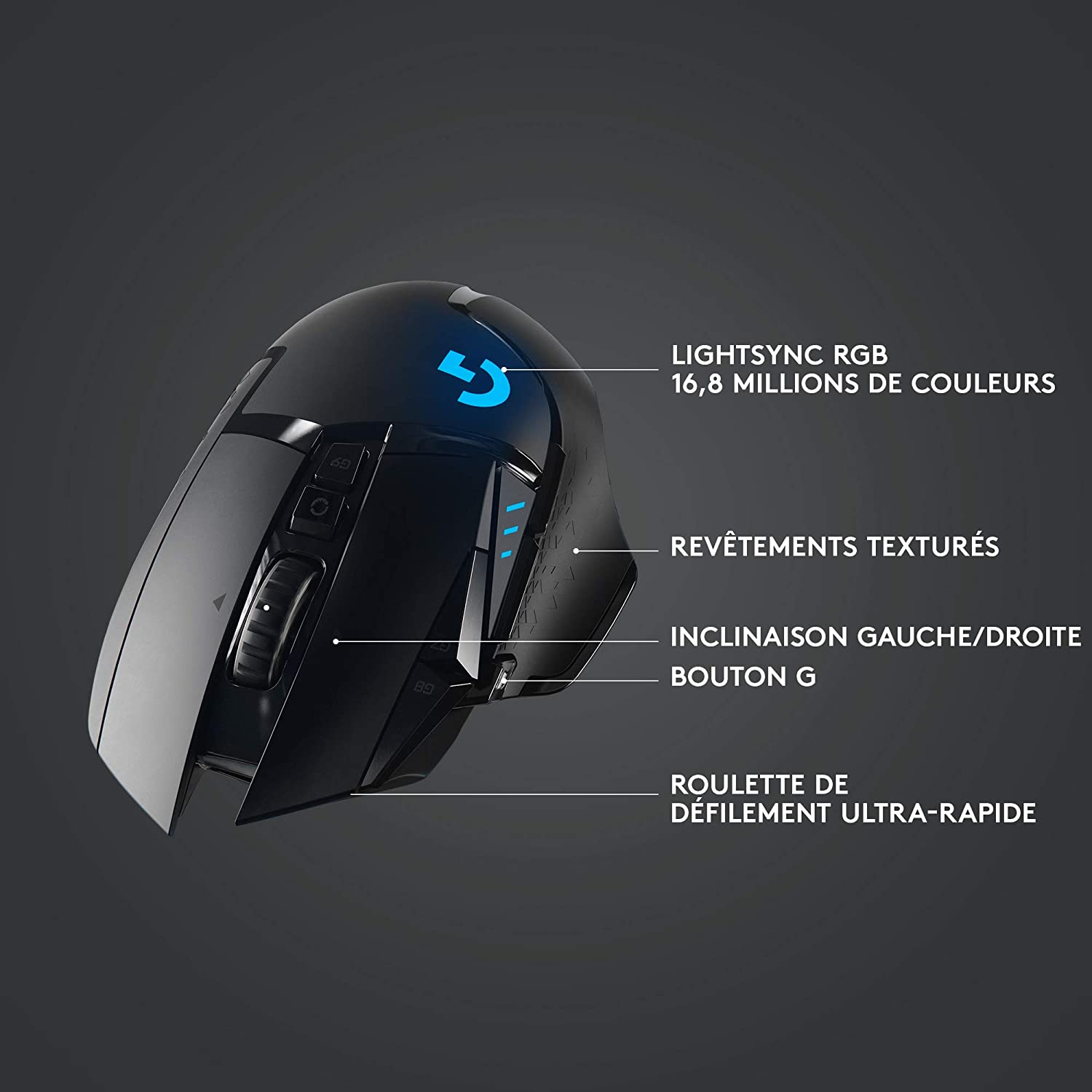 Logitech Souris de jeu sans fil G502 Lightspeed