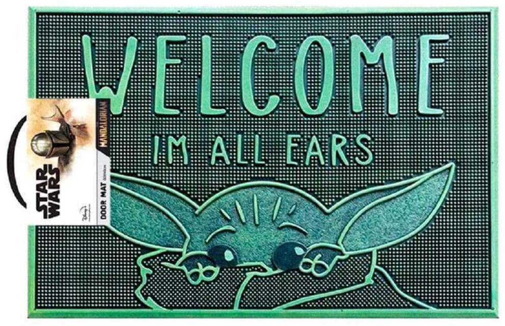 Star Wars: The Mandalorian - Tapis de porte en caoutchouc "Welcome I'm All Ears"