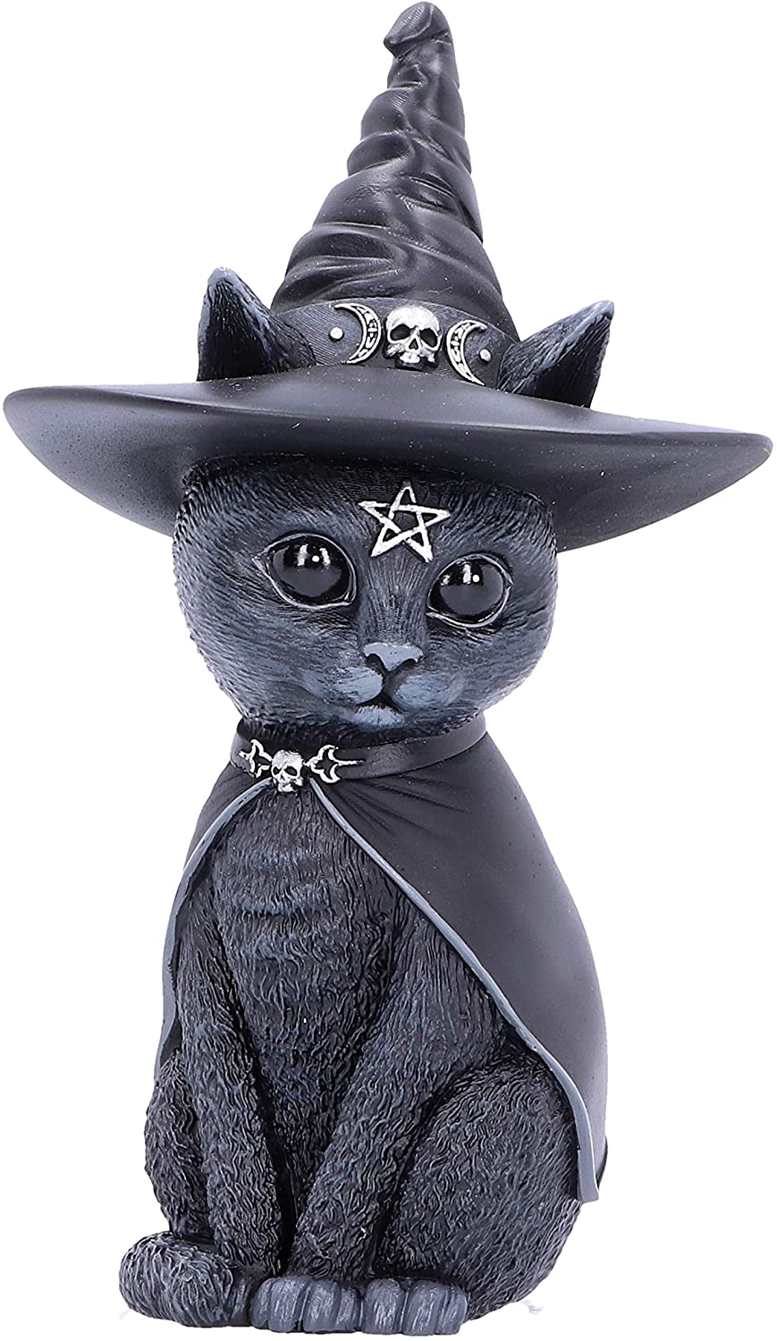 Purrah - Figurine de chat de sorcières avec chapeau occulte 13.5cm