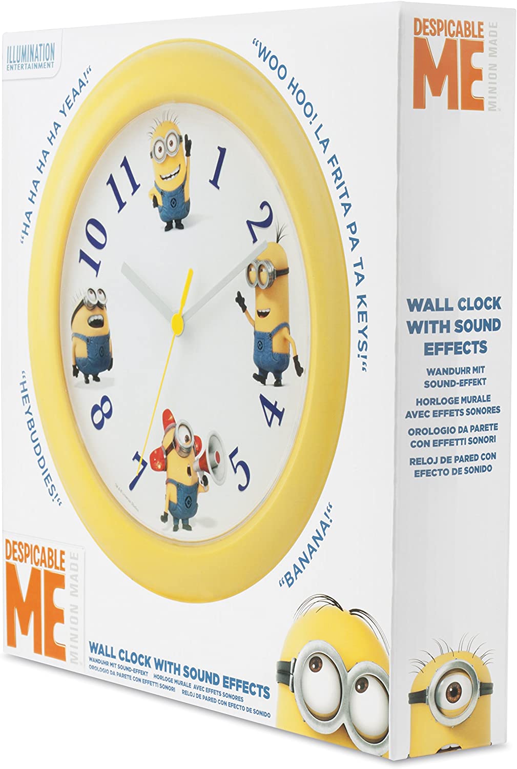 Minions 2 - Horloge murale avec sons 24cm