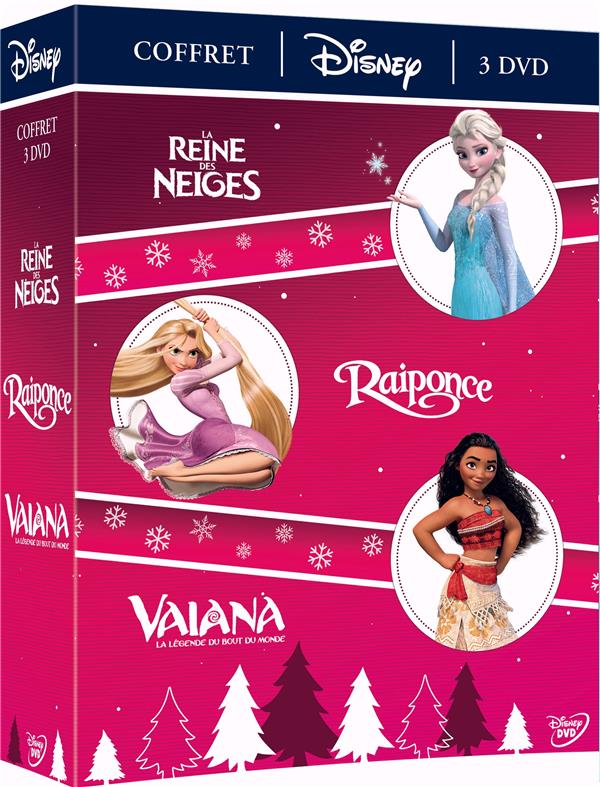 Coffret Disney 3 Films : Vaiana, La Légende Du Bout Du Monde  La Reine Des Neiges  Raiponce [DVD]