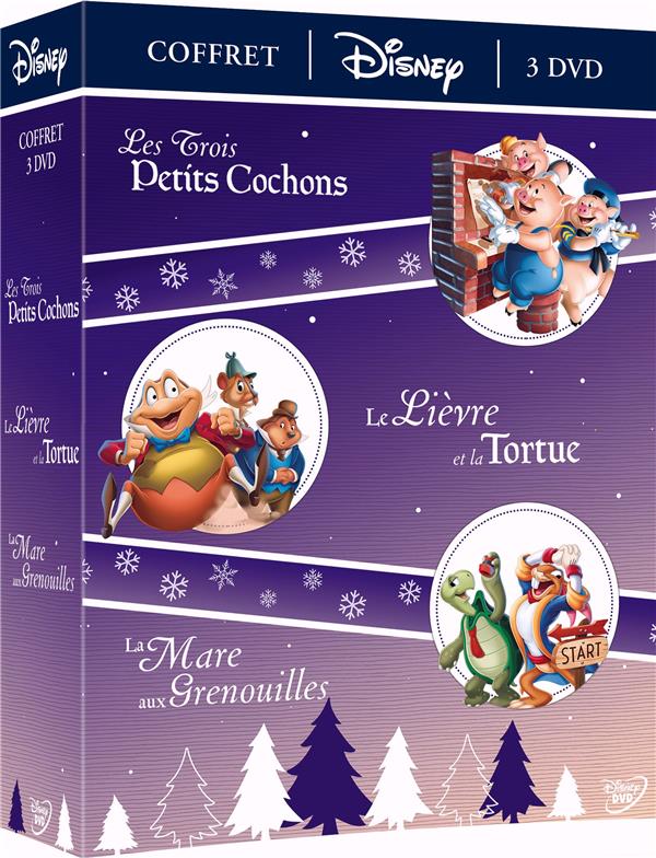 Coffret Les Intemporels Disney 3 Films : Les 3 Petits Cochons  Le Lièvre Et La Tortue  La Mare Aux Grenouilles [DVD]