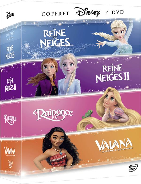 Vaiana, La Légende Du Bout Du Monde + La Reine Des Neiges + La Reine Des Neiges 2 + Raiponce - Coffret 4 Films [DVD]