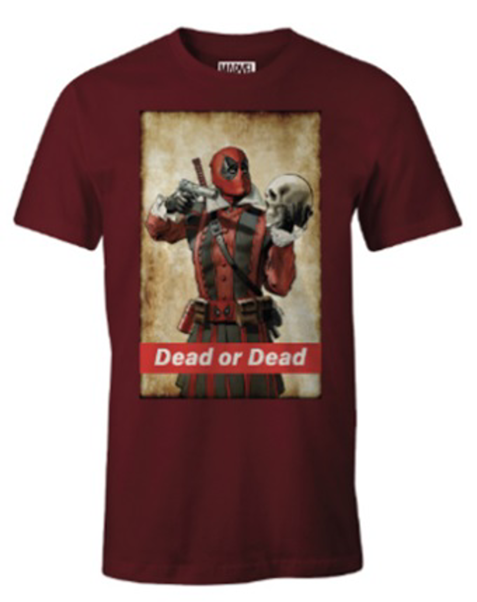 Deadpool - Dead or Dead Burgundy T-Shirt - S