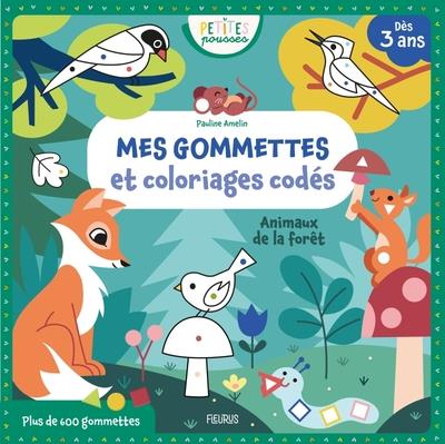 Mes gommettes et coloriages codés : Animaux de la forêt