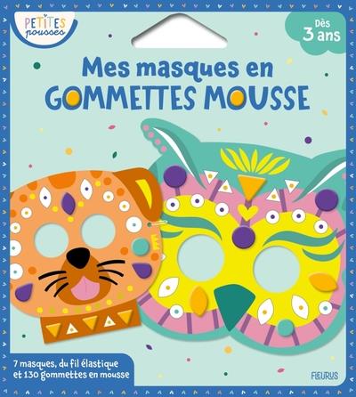 Mes masques en gommettes mousse : animaux