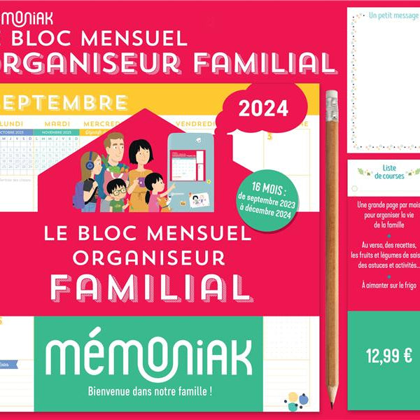 Le Bloc Organiseur Mémoniak Spécial Montessori 2023-2024