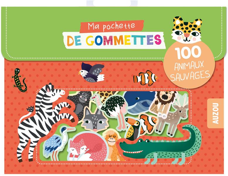 Ma pochette de gommettes : 100 animaux sauvages