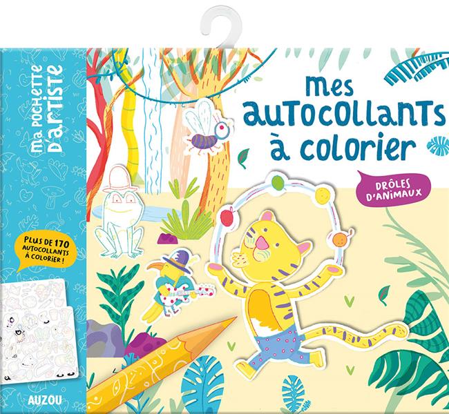 Mes autocollants à colorier ; drôles d'animaux