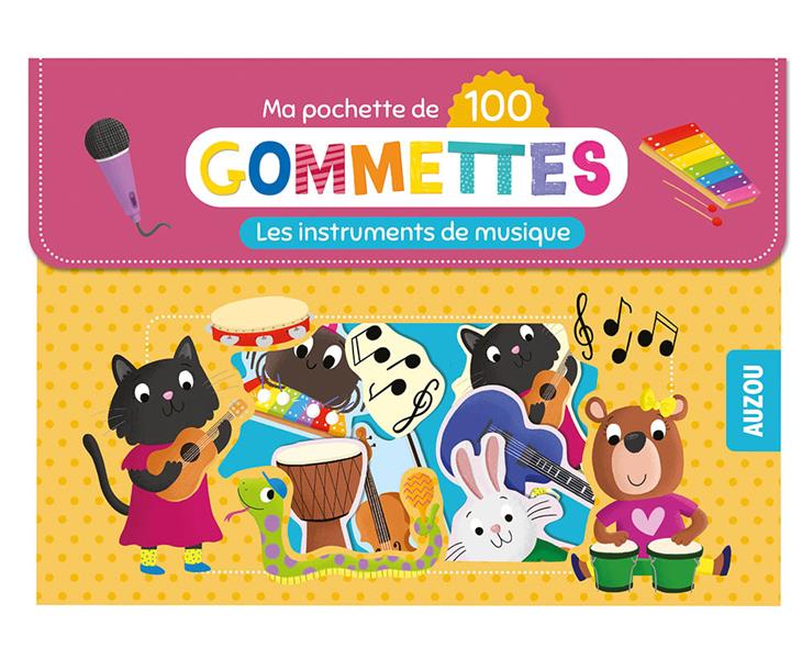 Ma pochette de gommettes : les instruments de musique