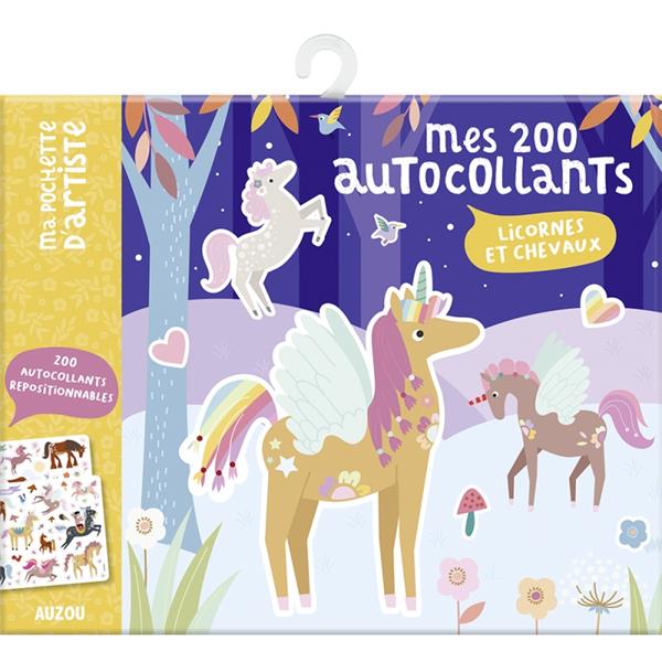 Mes 200 autocollants ; licornes et chevaux