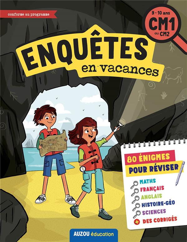 Cahier de vacances : enquêtes en vacances du CM1 au CM2